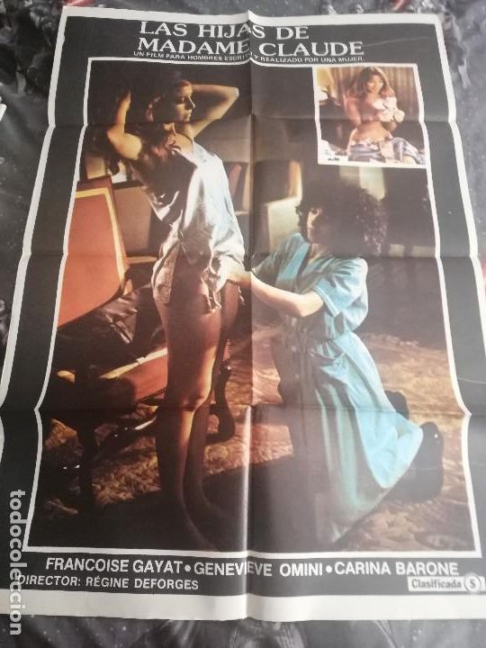 Cin&eacute;ma: LAS HIJAS DE MADAME CLAUDE. POSTER CARTEL. ORIGINAL. BUEN ESTADO. 70 X 100. DOBLADO