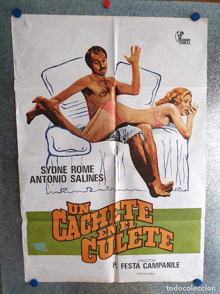 Cine: UN CACHETE EN EL CULETE. SYDNE ROME, ANTONIO SALINES. POSTER ORIGINAL