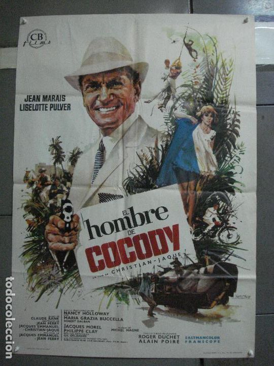 Cin&eacute;ma: CDO 1644 EL HOMBRE DE COCODY JEAN MARAIS MAC POSTER ORIGINAL ESTRENO 70X100