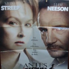 Cine: ANTES Y DESPUÉS PÓSTER ORIGINAL 98X68CM (1996) MERYL STREEP, LIAM NEESON