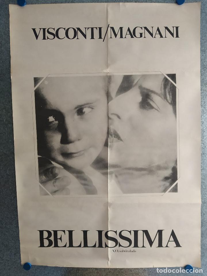 Cinema: Bell&iacute;sima (Bellissima). Anna Magnani, Walter Chiari, Visconti. A&Ntilde;OS 80 POSTER ORIGINAL