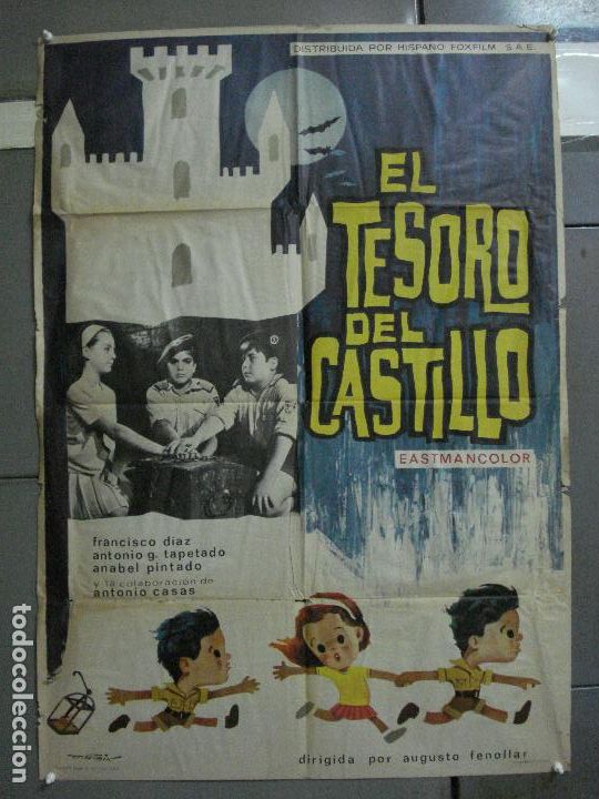 Cinema: CDOX 2205 EL TESORO DEL CASTILLO ANTONIO CASAS POSTER ORIGINAL 70X100 ESTRENO