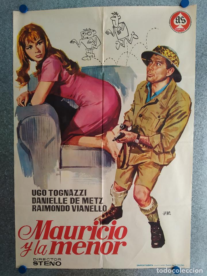 Cine: MAURICIO Y LA MENOR. UGO TOGNAZZI . A&Ntilde;O 1965. POSTER ORIGINAL