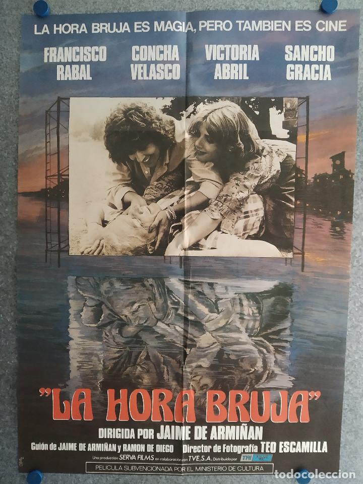 Cinema: La hora bruja. Francisco Rabal, Concha Velasco. POSTER ORIGINAL