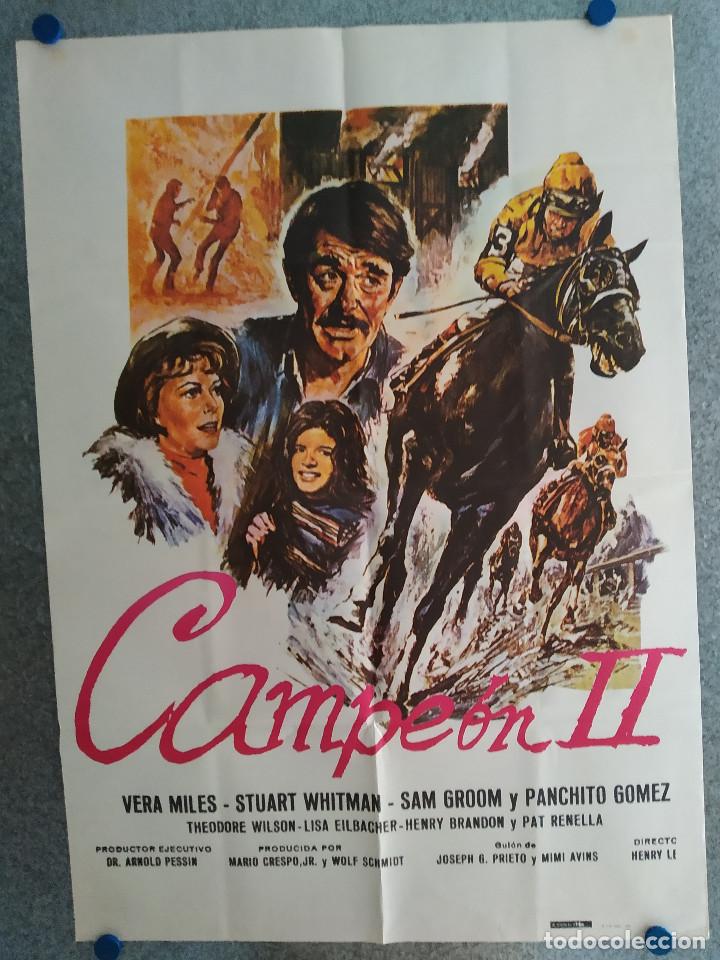 Cinema: Campe&oacute;n II. Stuart Whitman, Vera Miles. A&Ntilde;O 1982. POSTER ORIGINAL