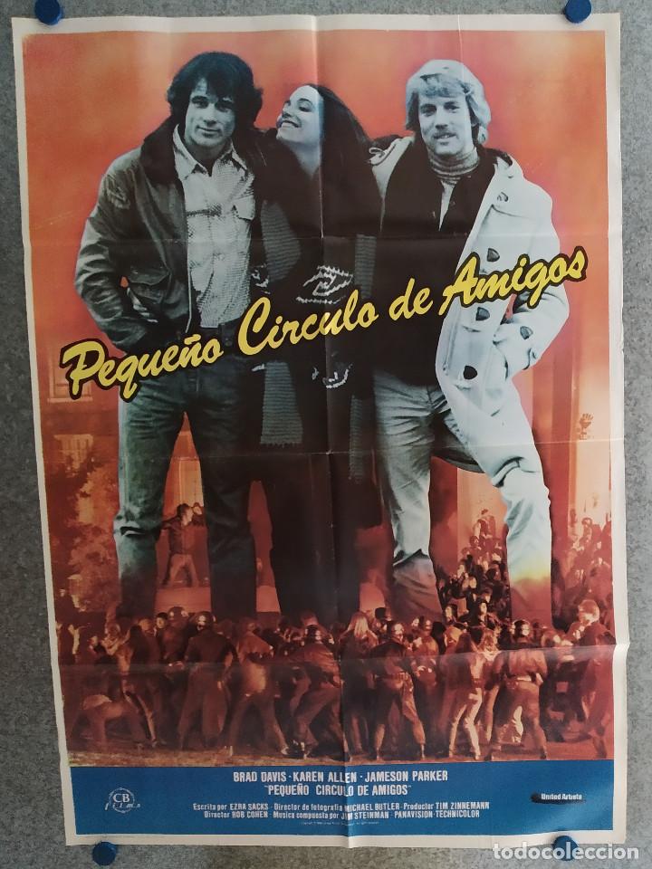 Cinema: Peque&ntilde;o c&iacute;rculo de amigos. Brad Davis, Karen Allen, Jameson Parker. A&Ntilde;O 1980. POSTER ORIGINAL