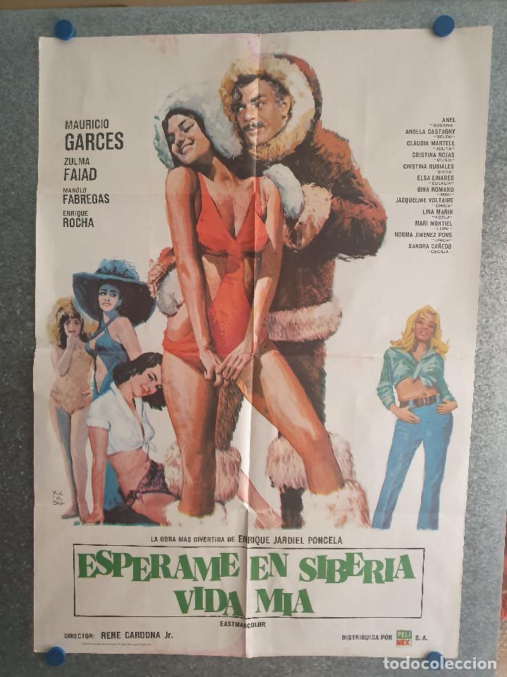 Cine: Esp&eacute;rame en Siberia, vida m&iacute;a Mauricio Garc&eacute;s, Zulma Faiad. A&Ntilde;O 1972. POSTER ORIGINAL