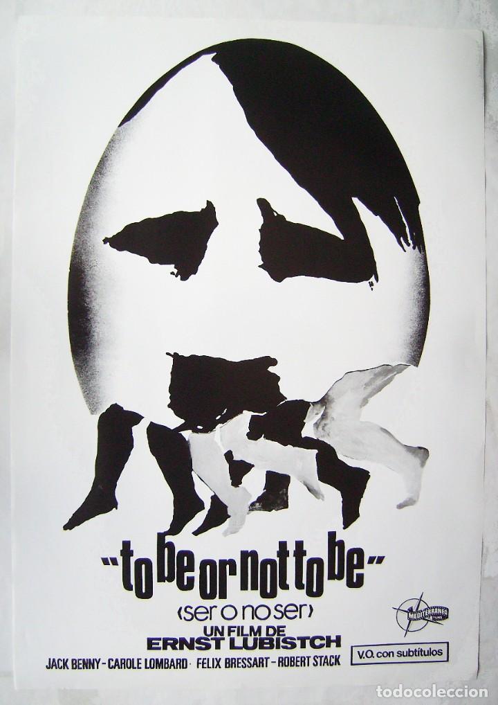 Cine: SER O NO SER, de Ernst Lubistch. POSTER 70 x 100 cms.