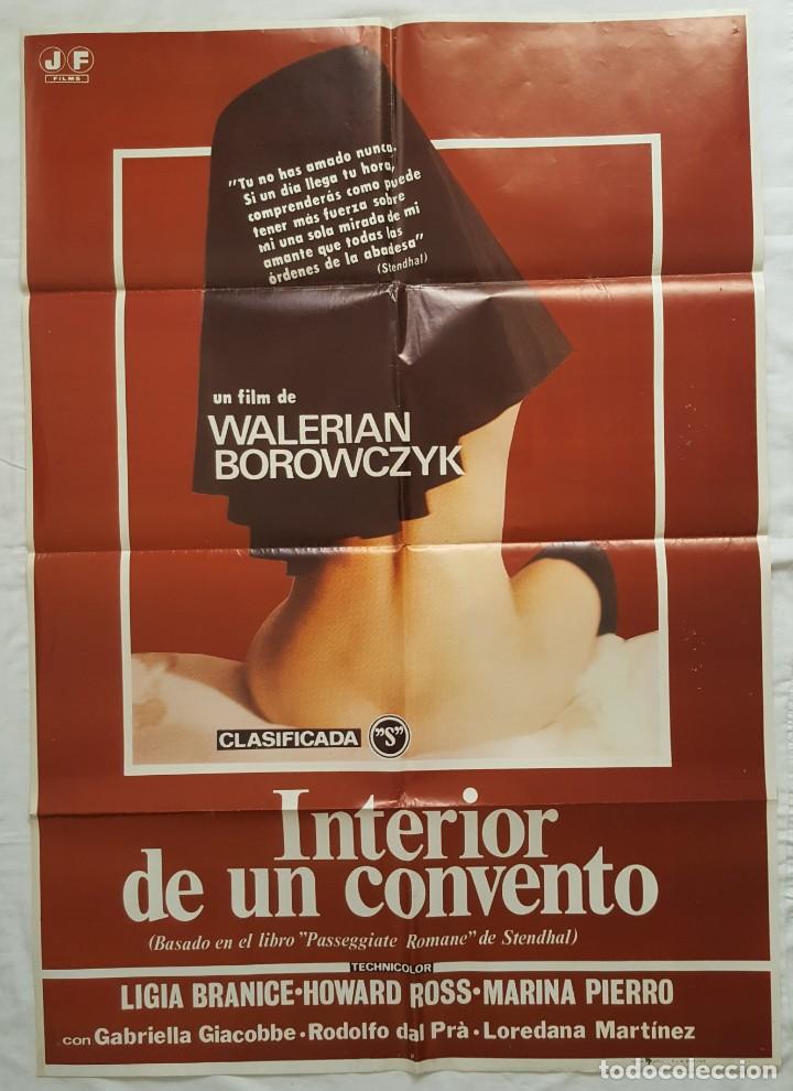 Cine: P&Oacute;STER ORIGINAL INTERIOR DE UN CONVENTO - Foto 1