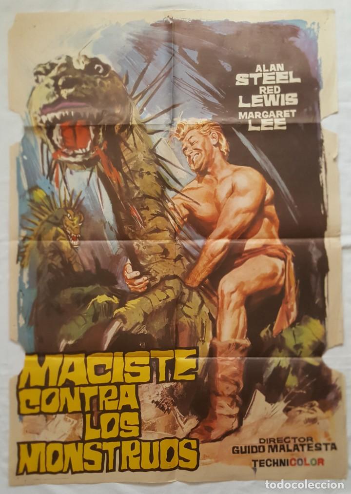 Cine: P&Oacute;STER ORIGINAL MACISTE CONTRA LOS MONSTRUOS - Foto 1