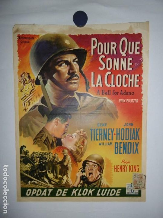 Cine: POURQUE SONNE LA CLOCHE - 1945 - 50 x 36
