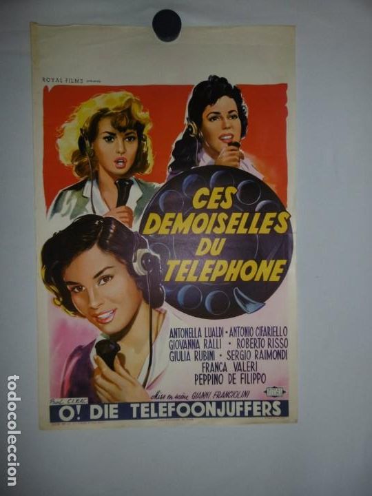 Cine: CES DEMOISELLES DU TELEPHONE (LAS SE&Ntilde;ORITAS DEL 09) - 1955 - 56 x 36