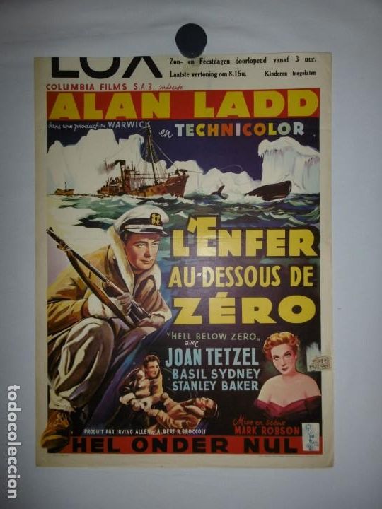 Cine: LENFER AU-DESSOUS DE Z&Eacute;RO - 1954 - 56 x 36 - Foto 1