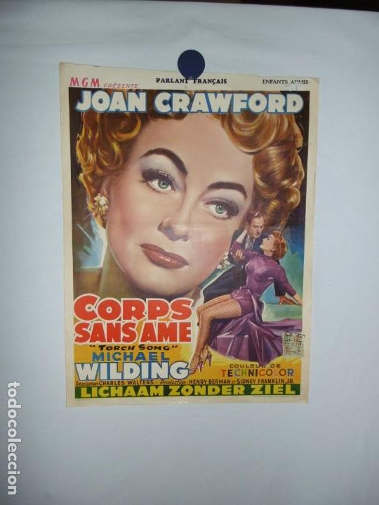 Cin&eacute;ma: CORPS SANS AME (LA CANCI&Oacute;N DE LA ANTORCHA) - 1953 - 50 x 36