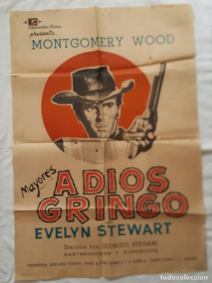 Cine: P&Oacute;STER ORIGINAL ADI&Oacute;S GRINGO (1966) - Foto 1