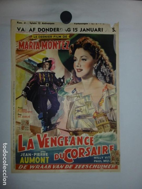 Cine: LA VENGEANCE DU CORSAIRE - 1950 - 56 x 37