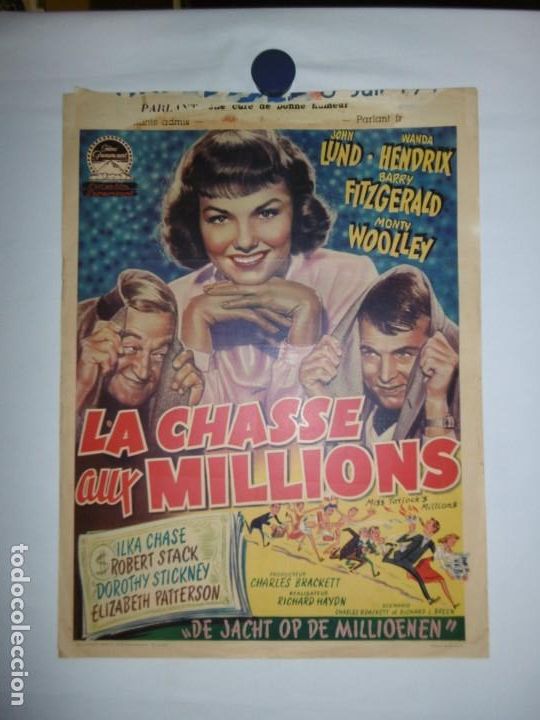 Cine: LA CHASSE AUX MILLIONS (MISS TATLOCKS MILLIONS) - 1948 - 52 x 37