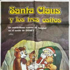 Cinema: CARTEL ORIGINAL DE LA PELICULA SANTA CLAUS Y LOS TRES OSITOS. MEDIDAS APROX.: 100 X 70 CM. 1977