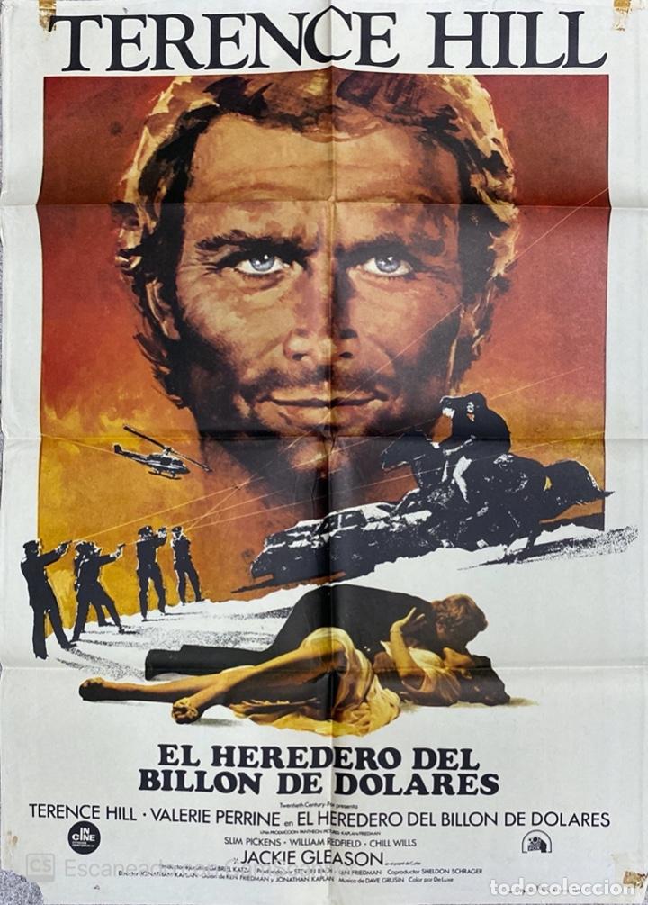 Cinema: CARTEL ORIGINAL DE LA PELICULA EL HEREDERO DEL BILLON DE DOLARES. MEDIDAS APROX.: 100 X 70 CM. 1977.