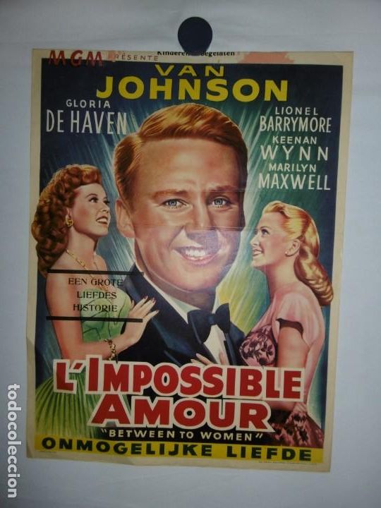 Cine: L'IMPOSIBLE AMOUR (BETWEEN TWO WOMEN) - 1945 - 56 x 37
