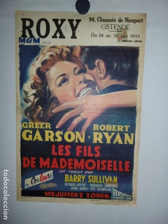 Cine: LES FILLS DE MADEMOISELLE (HER TWELVE MEN) - 1954 - 56 x 37