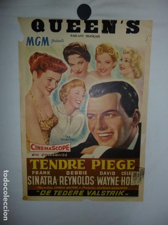 Cine: TENDRE PIEGE (EL SOLTER&Oacute;N Y EL AMOR) - 1955 - 56 x 37