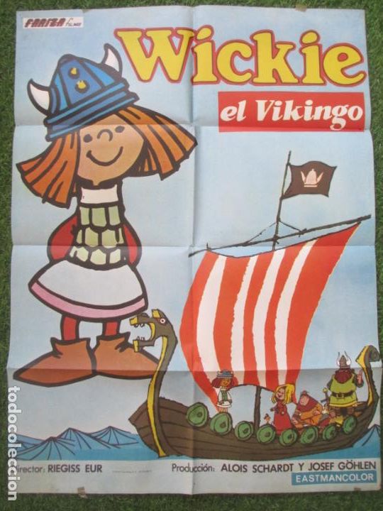 Cine: CARTEL CINE WICKIE EL VIKINGO 1976 ALOIS SCHARDT C1858