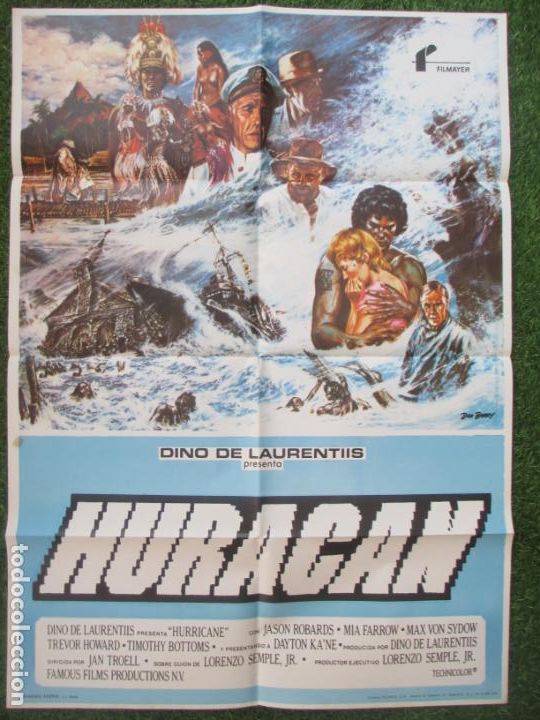 Cine: CARTEL CINE HURACAN DINO DE LAURENTIIS 1979 C1868