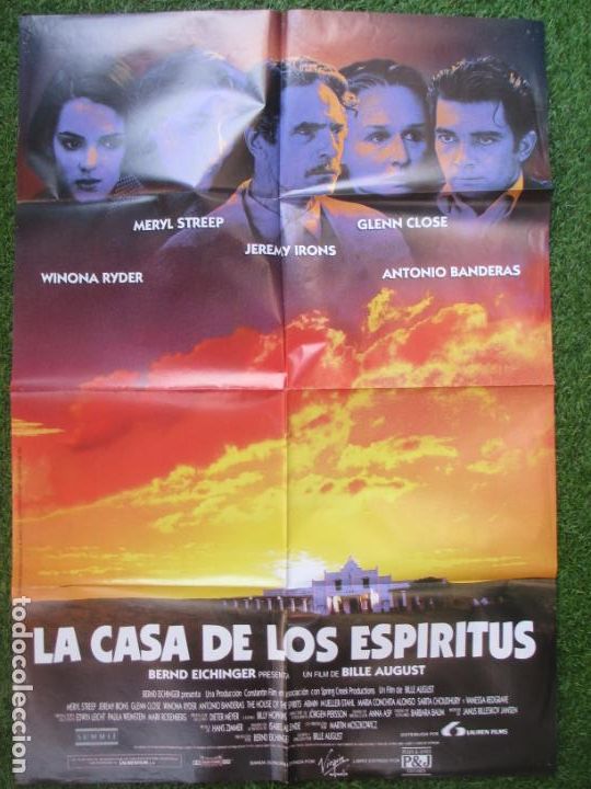 Cinema: CARTEL CINE LA CASA DE LOS ESPIRITUS WINONA RYDER MERYL STREEP 1993 C1886