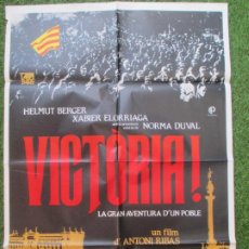 Cine: CARTEL CINE VICTORIA! LA GRAN AVENTURA D´UN POBLE HELMUT BERGER XABIER ELORRIAGA 1983 C1907. Lote 210091697