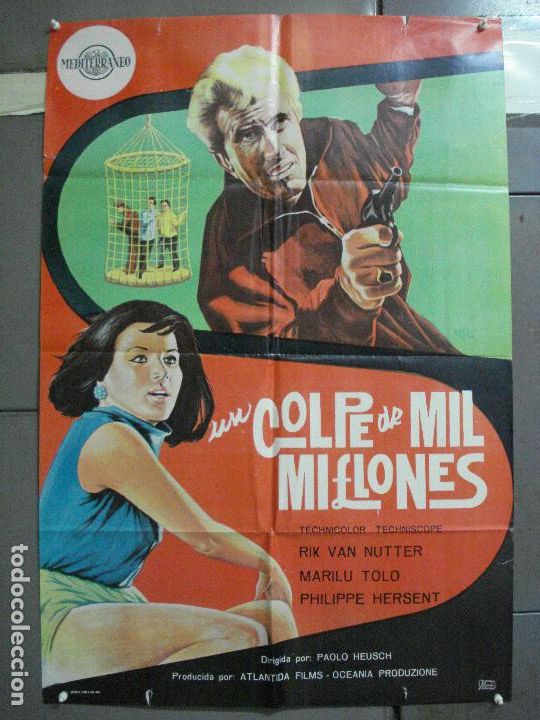 Kino: CDO 3625 UN GOLPE DE MIL MILLONES MARILU TOLO EDUARDO FAJARDO MARCO POSTER ORIGINAL 70X100 ESTRENO