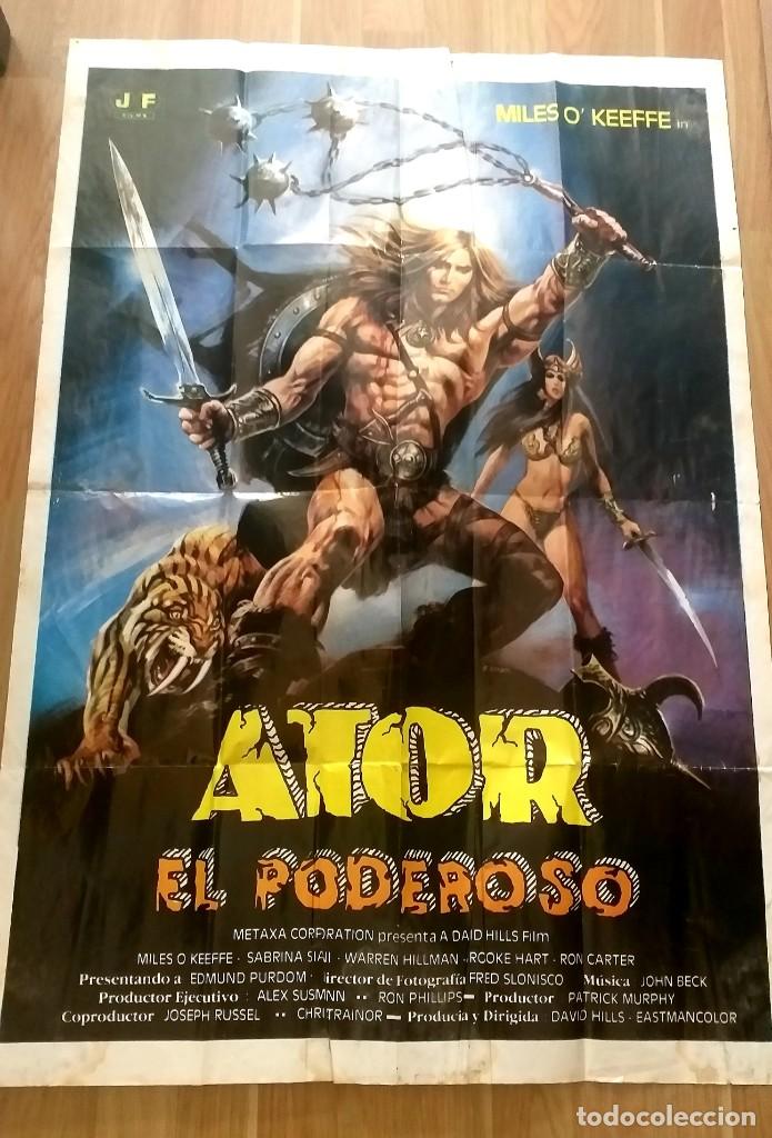 Cine: POSTER CINE &rdquo;ATOR EL PODEROSO&rdquo;. 1982. 100x70 - GIUSSEPPE - Foto 1