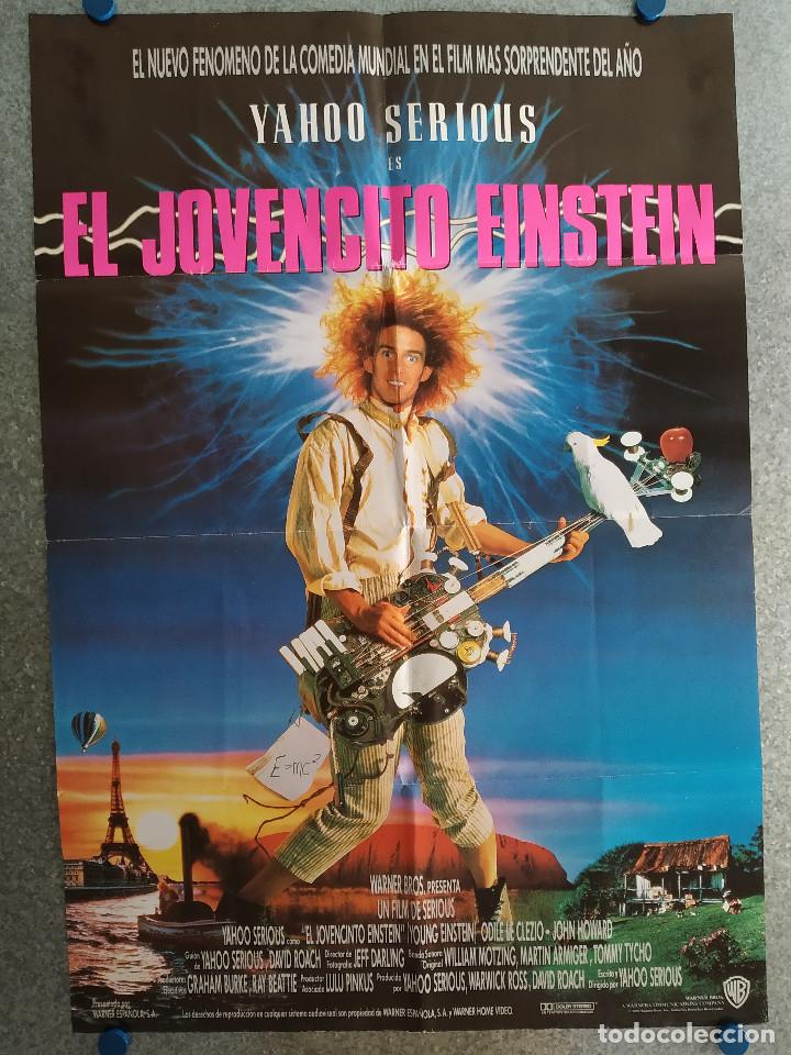 Cine: El jovencito Einstein. Yahoo Serious, Odile Le Clezio, John Howard, A&Ntilde;O 1989. POSTER ORIGINAL