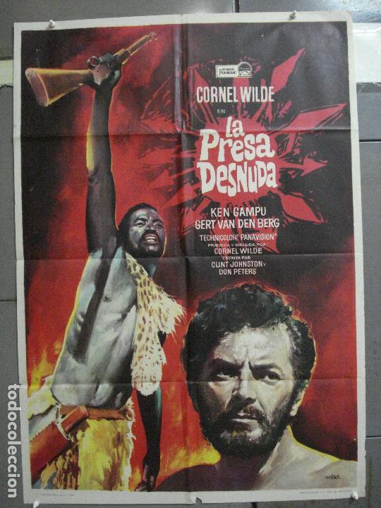 Cin&eacute;ma: CDO 3988 LA PRESA DESNUDA CORNEL WILDE MAC POSTER ORIGINAL 70X100 ESTRENO