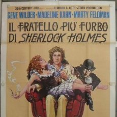 Cine: KG00D EL HERMANO MAS LISTO DE SHERLOCK HOLMES GENE WILDER POSTER ORIGINAL ITALIANO 140X200