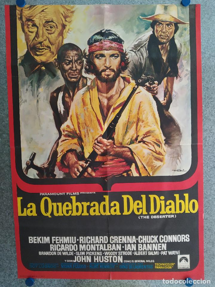 Cine: La quebrada del diablo. Bekim Fehmiu, Richard Crenna A&Ntilde;O 1971. POSTER ORIGINAL