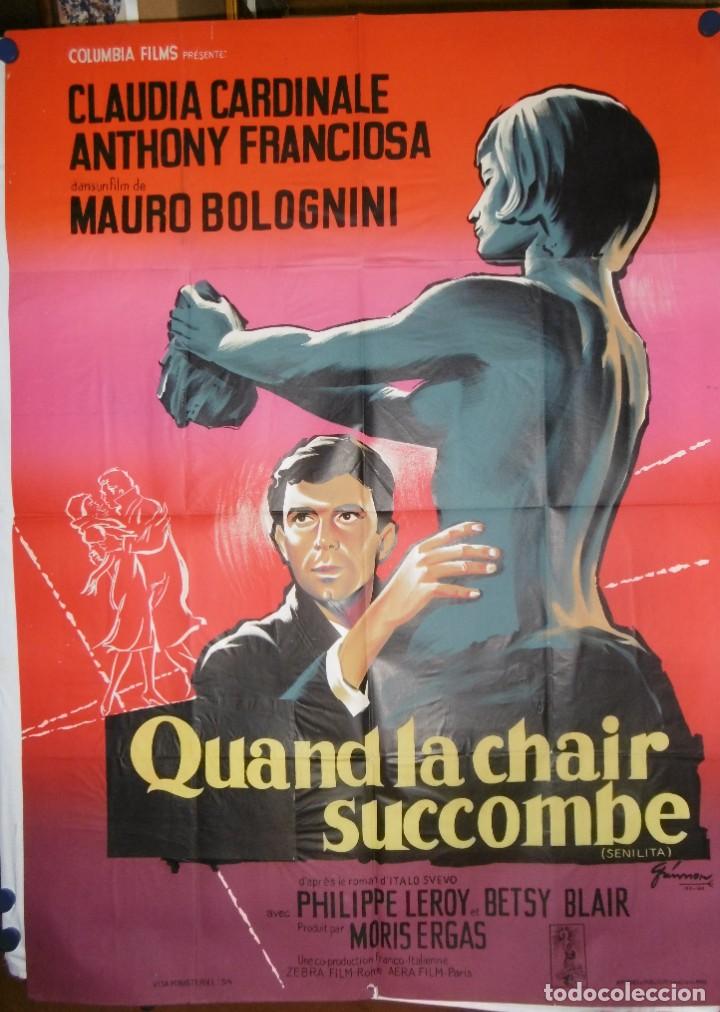 Cine: QUAND LA CHAIR SUCCOMBE - 160 x 120cm - 1962 - LITOGRAFICO
