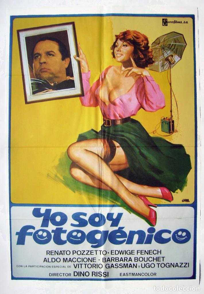 Cine: YO SOY FOTOG&Eacute;NICO, con Vittorio Gassman. POSTER 67 X 97,5 cms.DISE&Ntilde;O: JANO