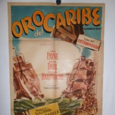 Cine: ORO DEL CARIBE - 1952 - 110 X 75 CM - OFFSET. Lote 213217720