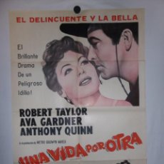 Cine: UNA VIDA POR OTRA - 1953 - 110 X 75 CM - LITOGRAFICO