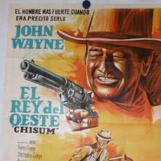 Cine: EL REY DEL OESTE - JOHN WAYNE - 110 X 75 CM - LITOGRAFICO