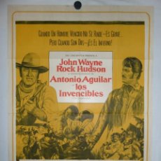 Cine: LOS INVENCIBLES - JOHN WAYNE - 110 X 75 CM - LITOGRAFICO