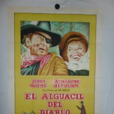 Cine: EL ALGUACIL DEL DIABLO - JOHN WAYNE - 110 X 75 CM - LITOGRAFICO