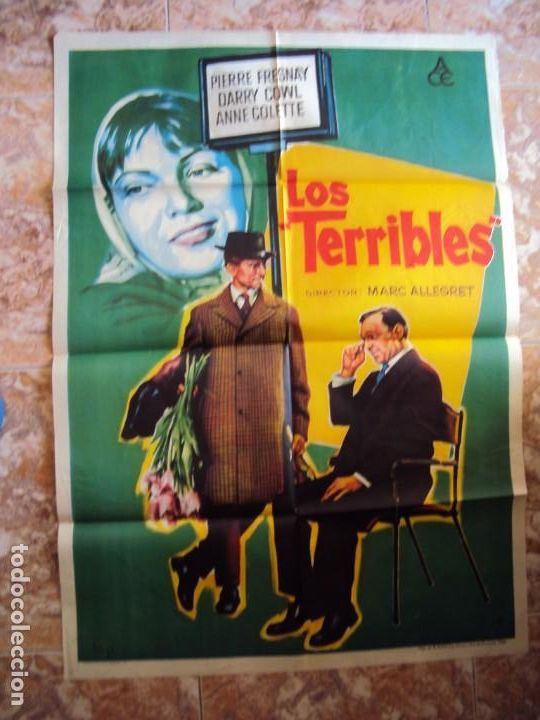 Cine: (CINE-377)LOS TERRIBLES PIERRE FRSNAY MARC ALLEGRET SOLIGO POSTER ORIGINAL ESTRENO