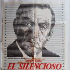 Cine: ANTIGUO CARTEL CINE UNA EL SILENCIOSO + 10 FOTOCROMOS 1973 CC-291. Lote 214264368