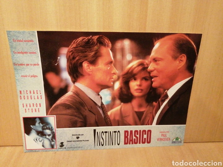 Cinema: Afiche. Instinto B&aacute;sico. Michael Douglas. Sharon Stone. Paul Verhoeven.