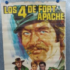 Cinema: LOS CUATRO 4 DE FORT APACHE. GIANNI GARKO, STEPHEN BOYD. AÑO 1973. POSTER ORIGINAL