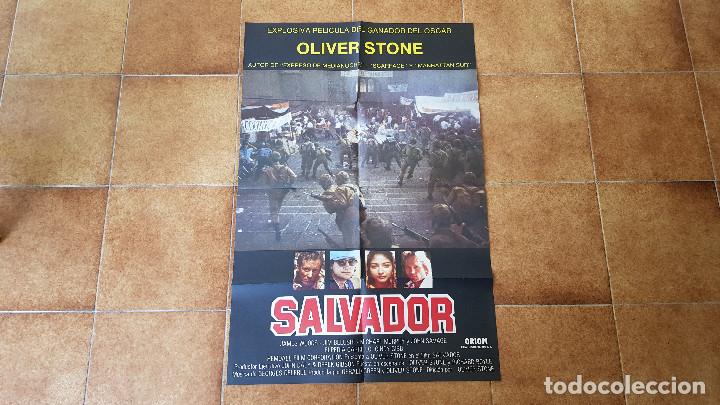 Cinema: POSTER CARTEL SALVADOR (100 X 70 CMS. APROX.) + 12 FOTOCROMOS (34 X 24 CMS.)