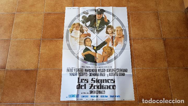 Cinema: POSTER CARTEL LOS SIGNOS DEL ZODIACO (100 X 70 CMS. APROX.) 1976 + 12 FOTOCROMOS (34 X 24 CMS.)