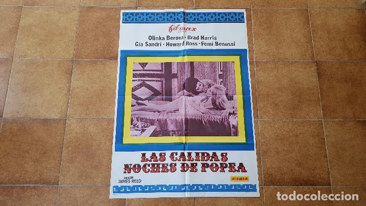 Cinema: POSTER CARTEL LAS CALIDAS NOCHES DE POPEA (100 X 70 CMS. APROX.) 1977